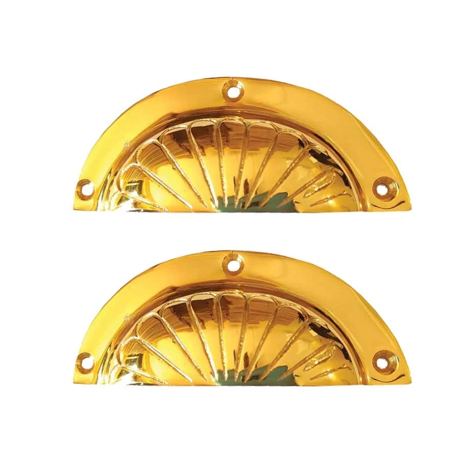 BRASS DRAWER PULL HANDLE 3.5"