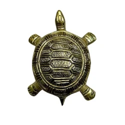 Large Brass Brick Turtle Statue