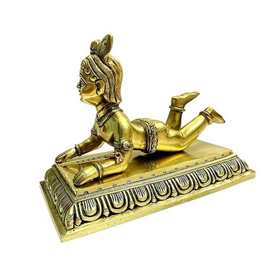 ASMITA CREATIONS Big Brass Laddu Gopal