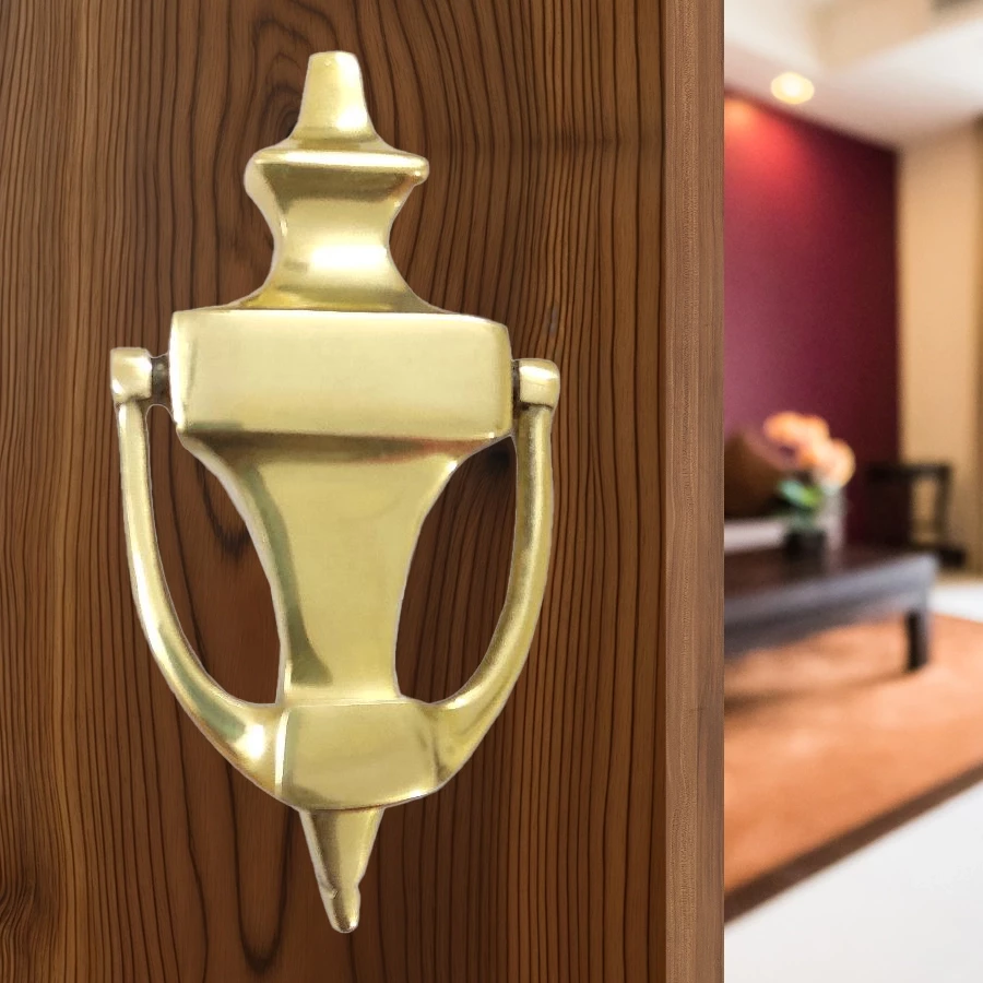 6" World Cup-2 Brass Door Knocker DK-023 | Champions Brass Knocker | Golden Goal Brass Knocker | Solid Brass World Cup Knocker