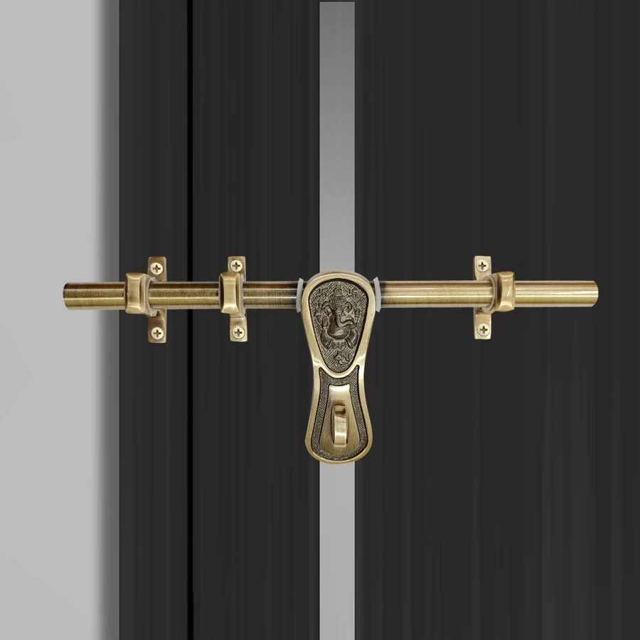 12" Brass Aldrop AL-012 | Chitra Ganesh Ji Series Brass Heavy Aldrop for Single Door |Brass Antique Aldrop | Brass Ganesh Style Aldrop | Brass Arla |