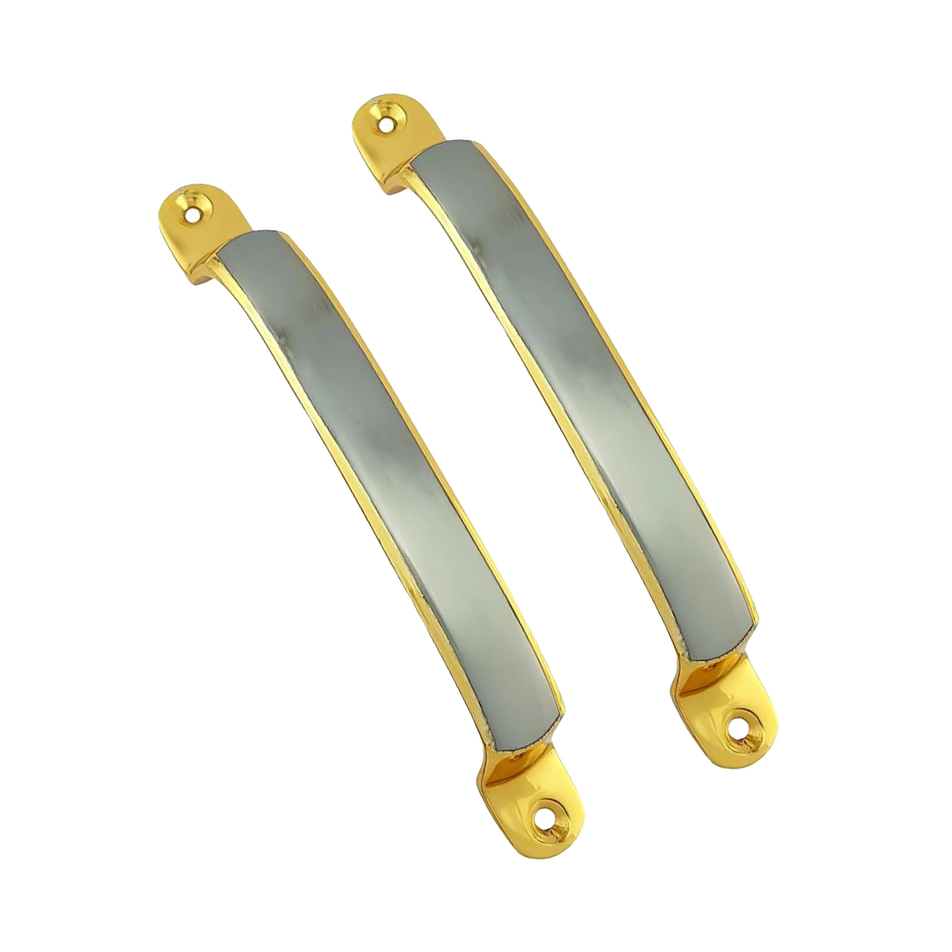6" 2 Piece Brass Silver Gold CH-011| Brass Silver Gold Handle | Brass Silver Gold Drawer Handle | Brass Silver Gold Window Handle