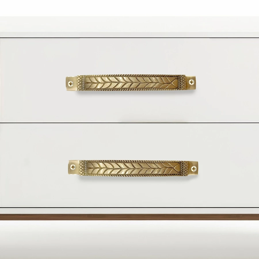 7" 2 Piece Brass Cabinet Handle CH-021 | Brass Antique Handle | Brass Antique Drawer Handle | Brass Antique Window Handle