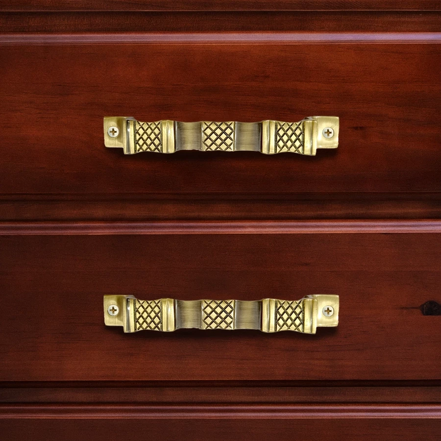6" 2 Piece Brass Cabinet Handle CH-012 | Brass Antique Handle | Brass Antique Drawer Handle |Antique Finish Handle | Brass Antique Window Handle