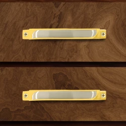 6" 2 Piece Brass Cabinet Handle CH-020 | Brass Silver Gold Handle | Brass Sliver Gold Drawer Handle | Brass Sliver Gold Window Handle