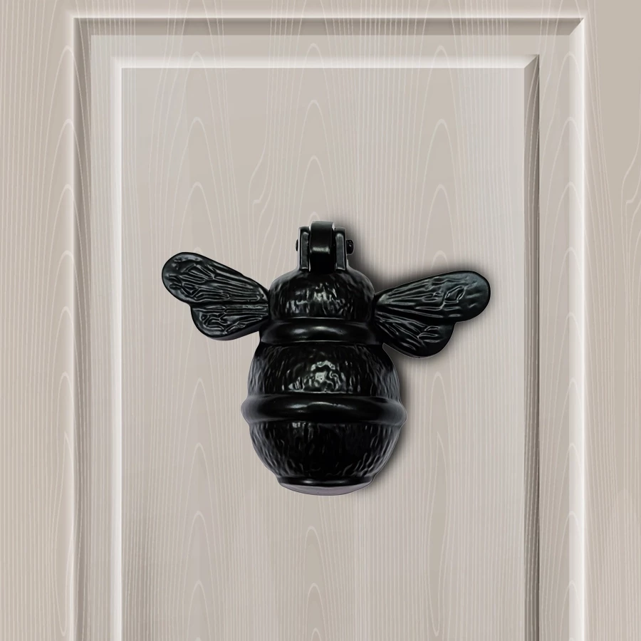 10cm Cast Iron Door Knocker CIDK-02 | Black Powder Coating Iron Door Knocker | Full Black Iron Door Knocker
