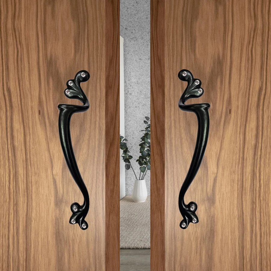 11" Cast Iron Pull Handle CIPH-003 | Black Powder Coating | Door Pull Handle | Pull Handle For Home & Kitchen Interior