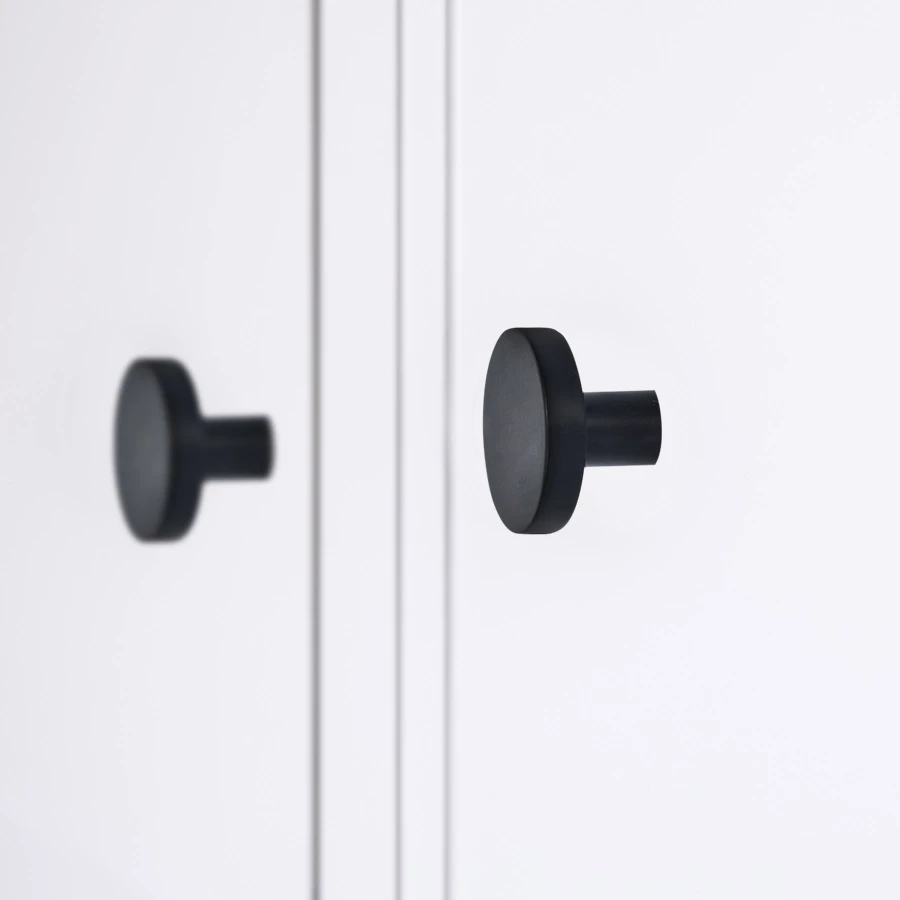 32mm 2 Piece Brass Knobs BK-002 | Brass Black Matt Knobs | Brass Cabnite Knobs| Brass Drawer Knobs |
