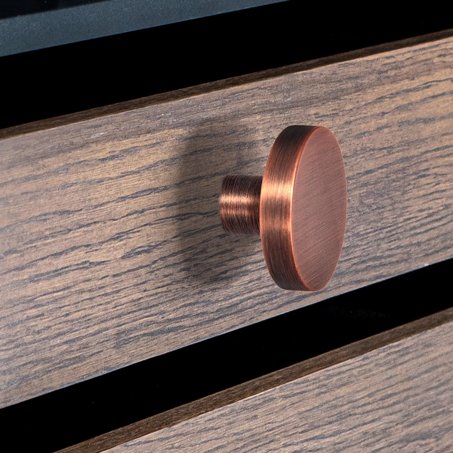 32mm 2 Piece Brass Knobs BK-004 | Brass Copper Antique Matt Knobs | Brass Cabnite Knobs| Brass Drawer Knobs |
