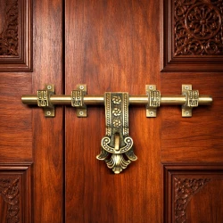 16" X 19mm Maharaja Brass Aldrop AL-033 | Antique Finish Brass Aldrop | Handcrafted Solid Brass Main Door Aldrop | Traditional Ornate Decorative Security Maharaja Brass Aldrop | Pack Of 1