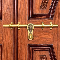Premium Solid Brass Aldrop 14 Inch Antique Finish Heavy Duty Door Tower Bolt | 16mm Rod Thickness | Decorative Designer Handle | Strong Security Door Latch for Main Door, Wooden Door & Double Door | AL-039